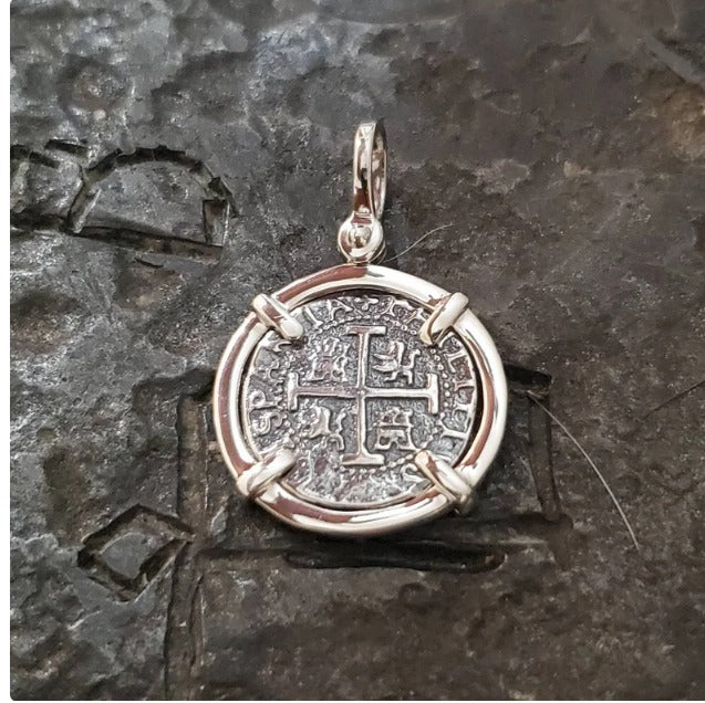 Atocha coin pendant with chain