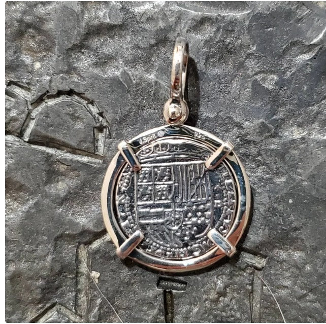 Atocha coin pendant with chain