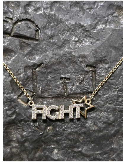 Fight fight fight necklace trump maga American patriot jewelry