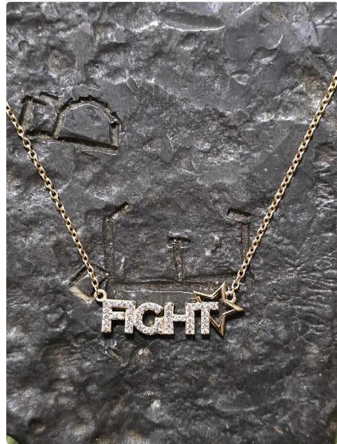 Fight fight fight necklace trump maga American patriot jewelry