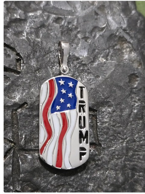 TRUMP DOG TAG pendant america first jewelry patriot pendant silver gold trump quality