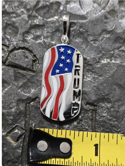 TRUMP DOG TAG pendant america first jewelry patriot pendant silver gold trump quality