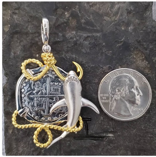 Atocha silver shark hook rope museum quality sunken shipwreck treasure coin