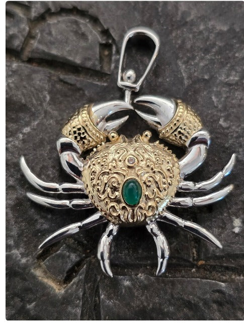 Atocha silver coin crab reversible pendant shipwreck sunken coin