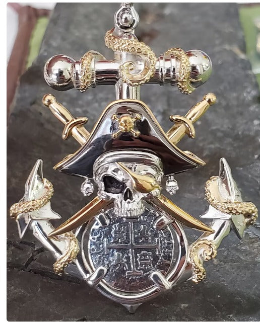 Atocha pirate anchor shipwreck treasure coin pendant