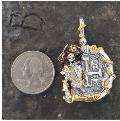 Atocha skeleton pirate zombie coin shipwreck sunken treasure silver bars museum quality coin