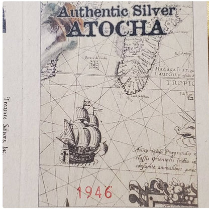Atocha 14kt gold overlay crab bezel coin pendant shipwreck treasure white topaz