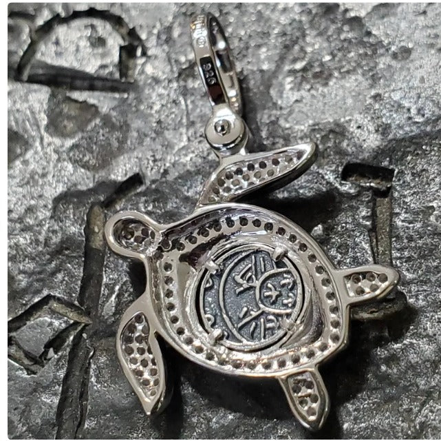Atocha small cute turtle coin pendant shipwreck treasure
