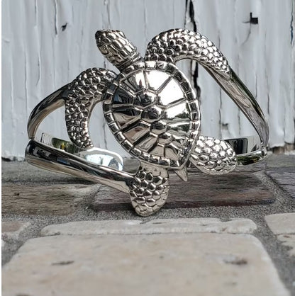 Turtle cuff jewelry sterling silver