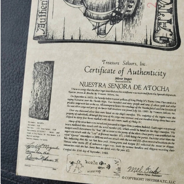 ATOCHA bangle bracelet shipwreck museum quality sunken treasure coin