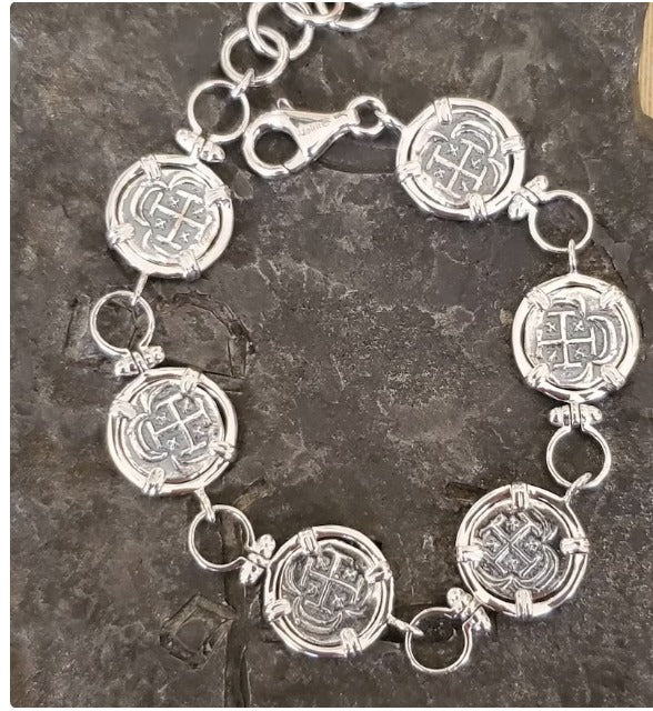 Atocha mini silver coin bracelet shipwreck sunken treasure