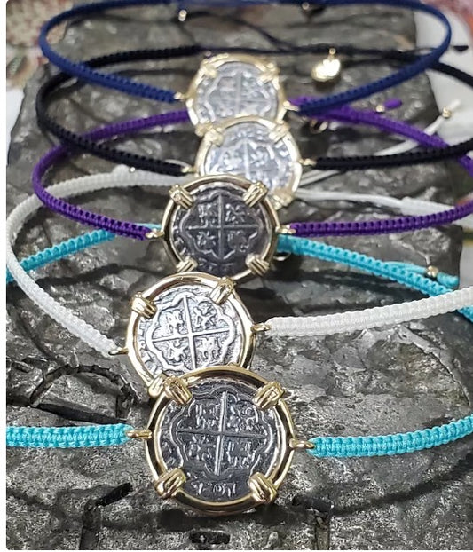 Atocha 14kt gold overlay friendship bracelets shipwreck sunken treasure coin key west bracelet 1622