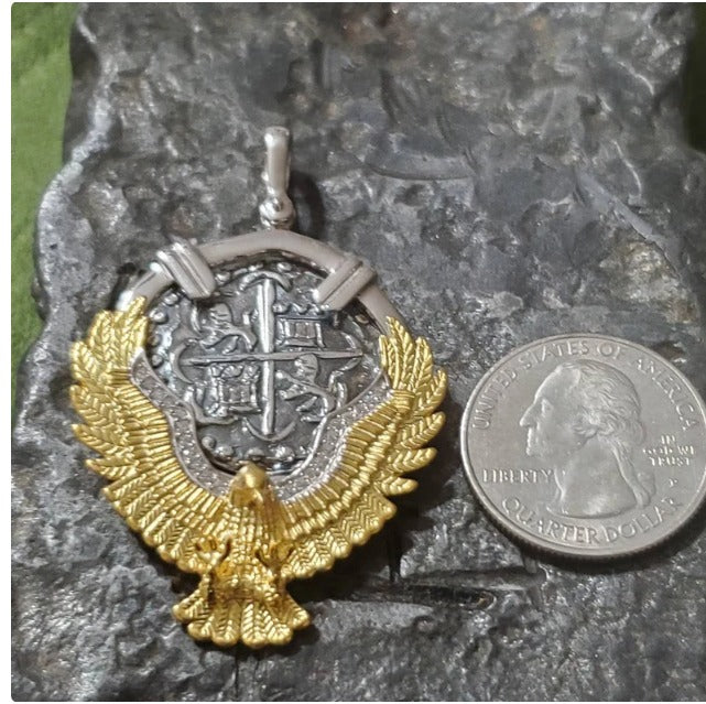 ATOCHA American eagle claw pendant sunken shipwreck treasure freedom coin