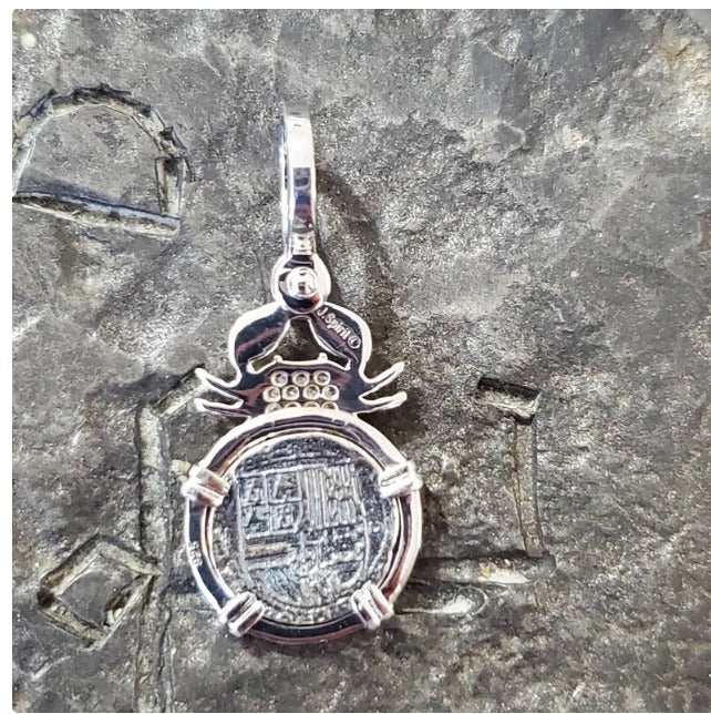 Mini atocha crab pendant shipwreck sunken treasure coin museum quality
