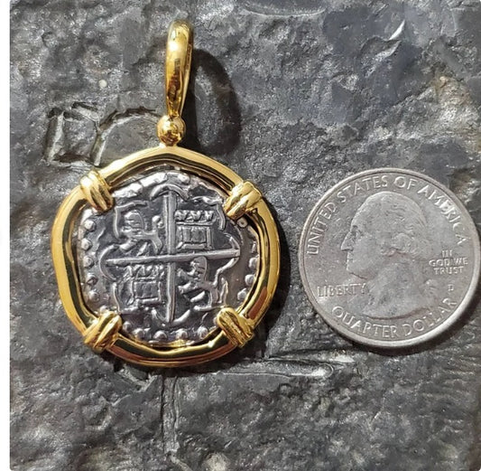 Atocha 14kt gold overlay sunken treasure shipwreck coin