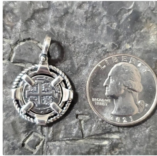 Atocha shipwreck treasure coin pendant