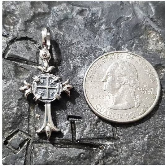 Atocha mini cross coin pendant shipwreck treasure sunken atocha coin