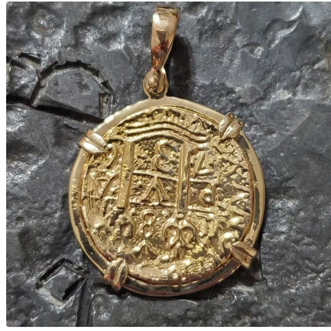 Atocha solid 14kt real gold sunken treasure coin