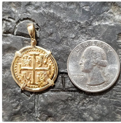 Atocha solid 14kt gold pendant
