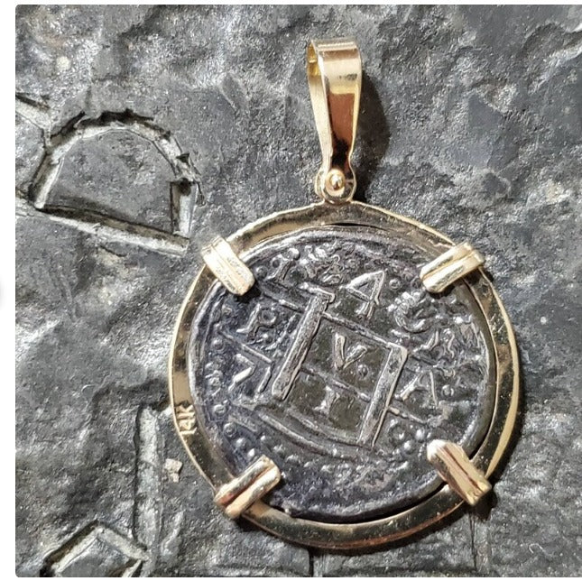 ATOCHA 14kt gold museum quality shipwreck treasure coin