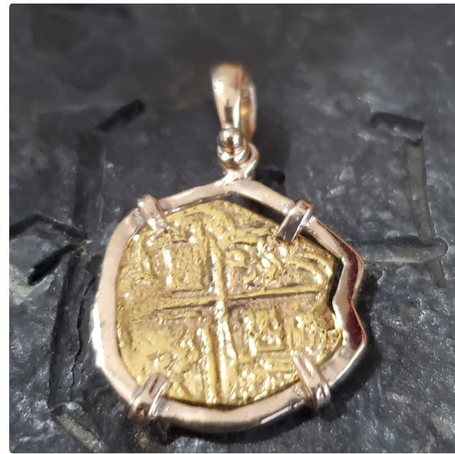 Atocha 14kt gold pendant shipwreck treasure