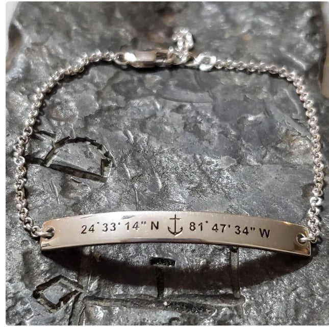 Longitude & latitude key west bracelet conch strong