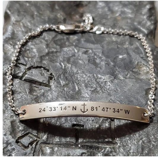 Longitude & latitude key west bracelet conch strong