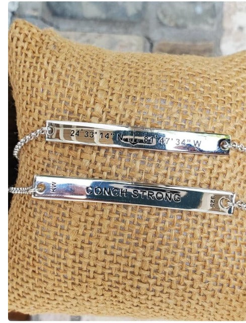 Longitude & latitude key west bracelet conch strong