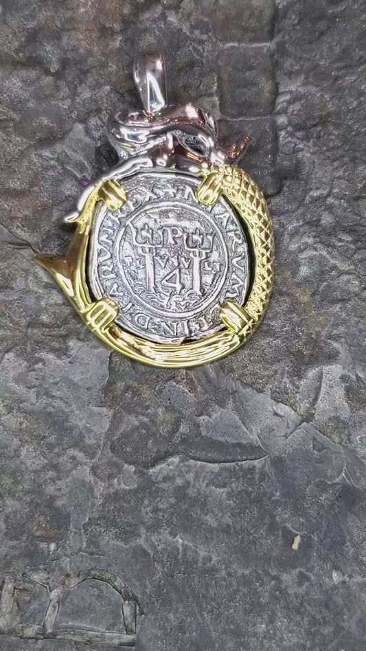 Atocha 14kt gold overlay mermaid coin shipwreck treasure